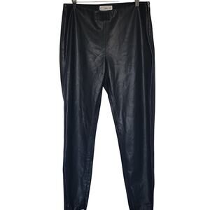 Mango Leather Effect Slim Trouser Pants, XL